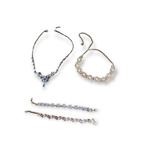 Bundle of Blue and White Costume Jewelleries